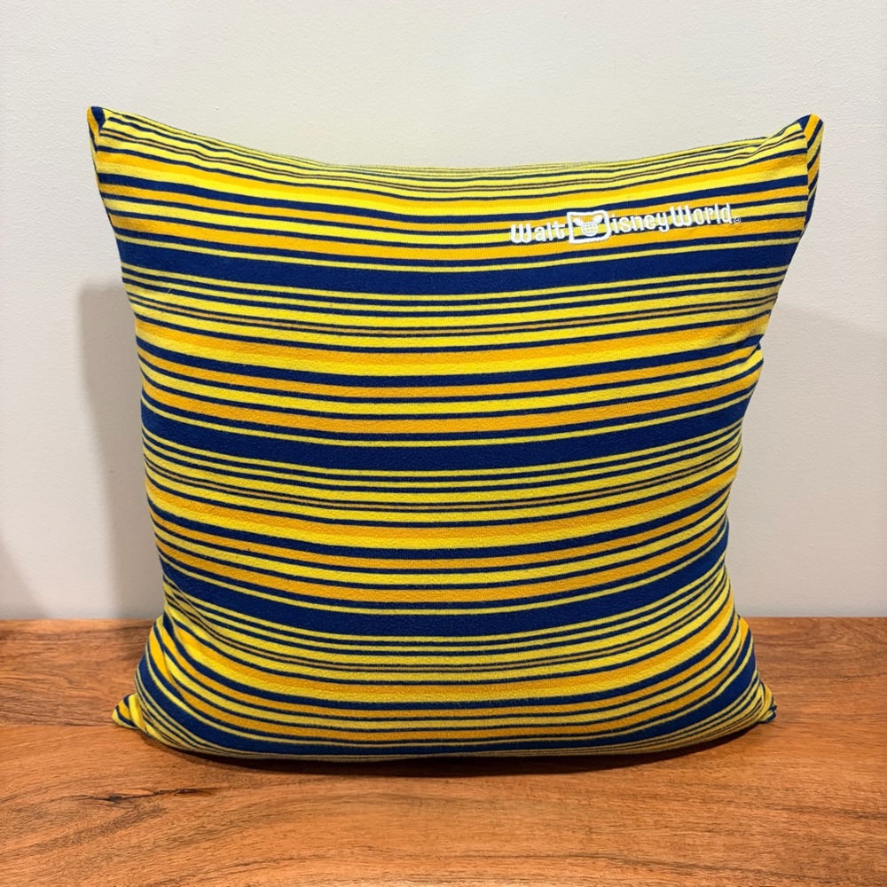 One-Of-A-Kind Walt Disney World Embroidered T-shirt Accent Throw Pillow | 17x17